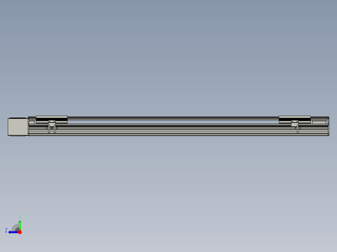 直线模组LHB17-L40-S1150-R(B)设计图纸右视图