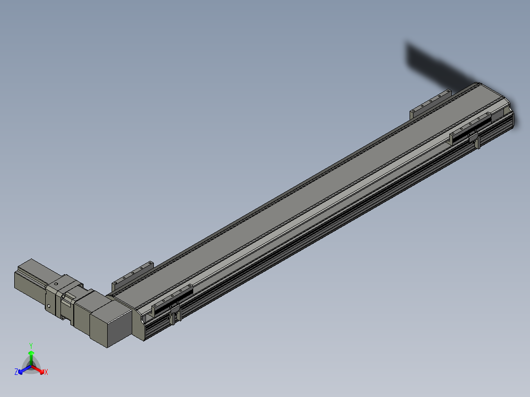 直线模组LHB17-L40-S1150-R(B)设计图纸正等轴测图