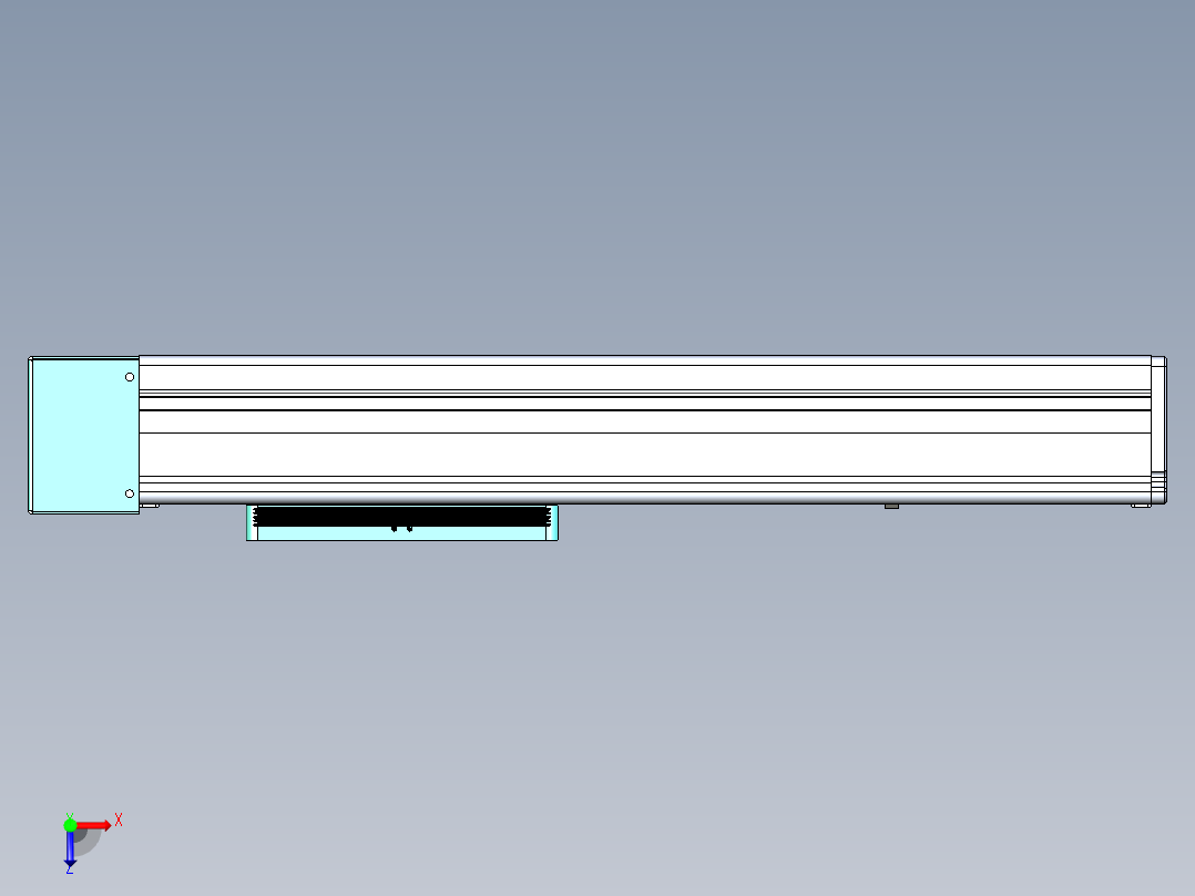 威洛博VC丝杆传动-无尘环境VC14-Lxx-C-S250-BL-ZP40-C3俯视图