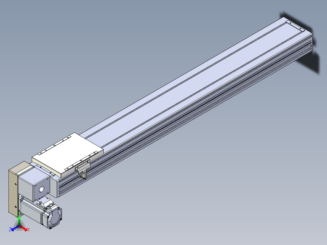 同步带全封闭直线模组TPA-HCB-120D-90-L800-LP-Y-P40-N3正等轴测图