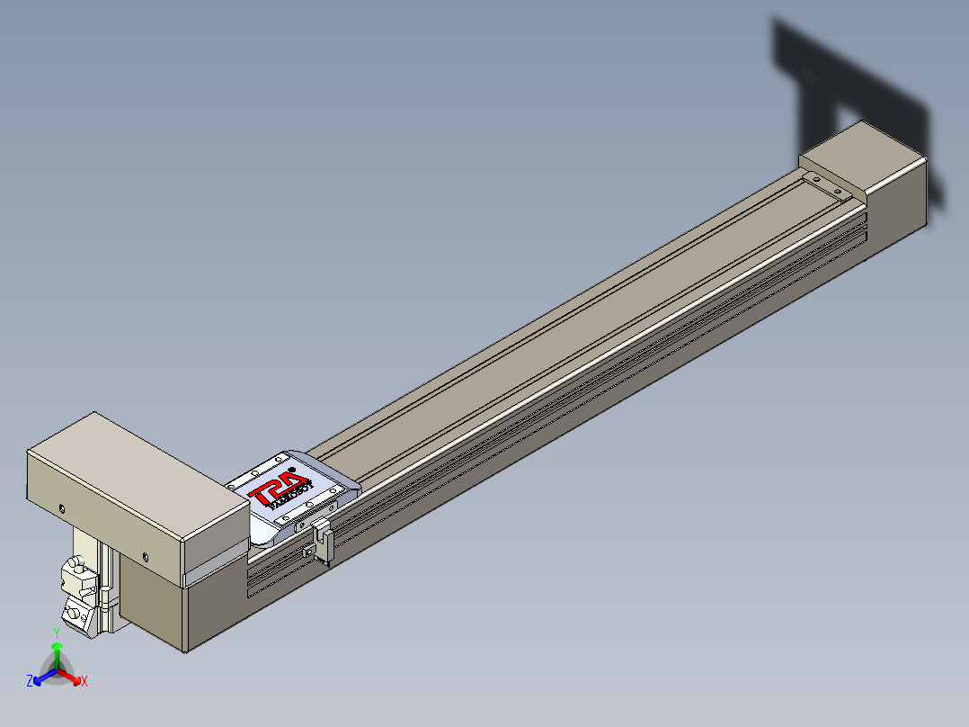 同步带全封闭直线模组TPA-HCB-65S-90-L450-ML-Y-P10-N3正等轴测图
