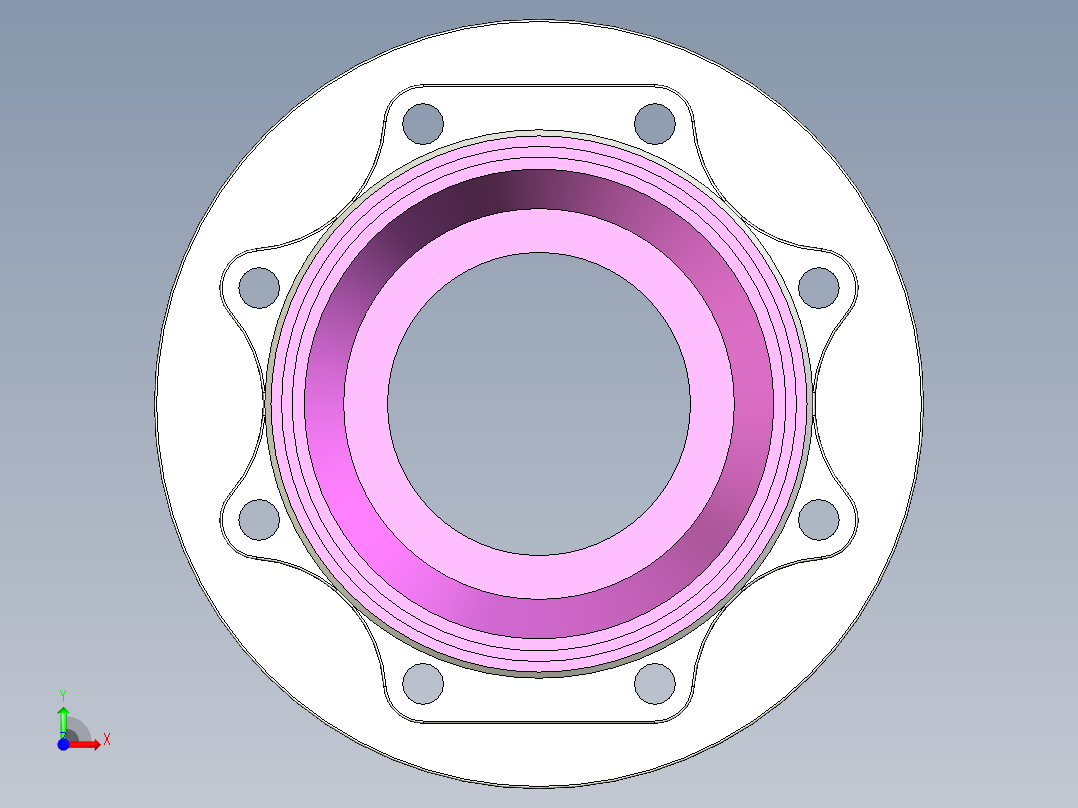 管道手动球阀-水管开关阀-手动阀门User Library-Flange C300DN100_FC300DN100.FCP前视图