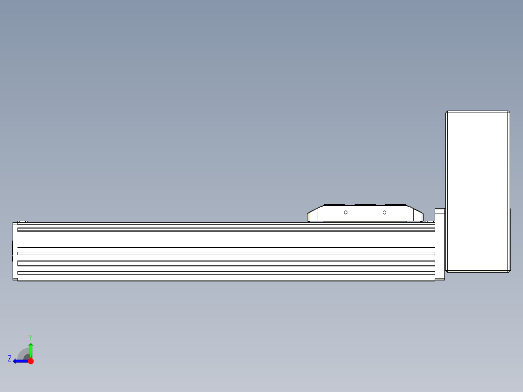 同步带全封闭直线模组TPA-HCB-85D-90-L250-LU-C-P20-N3右视图