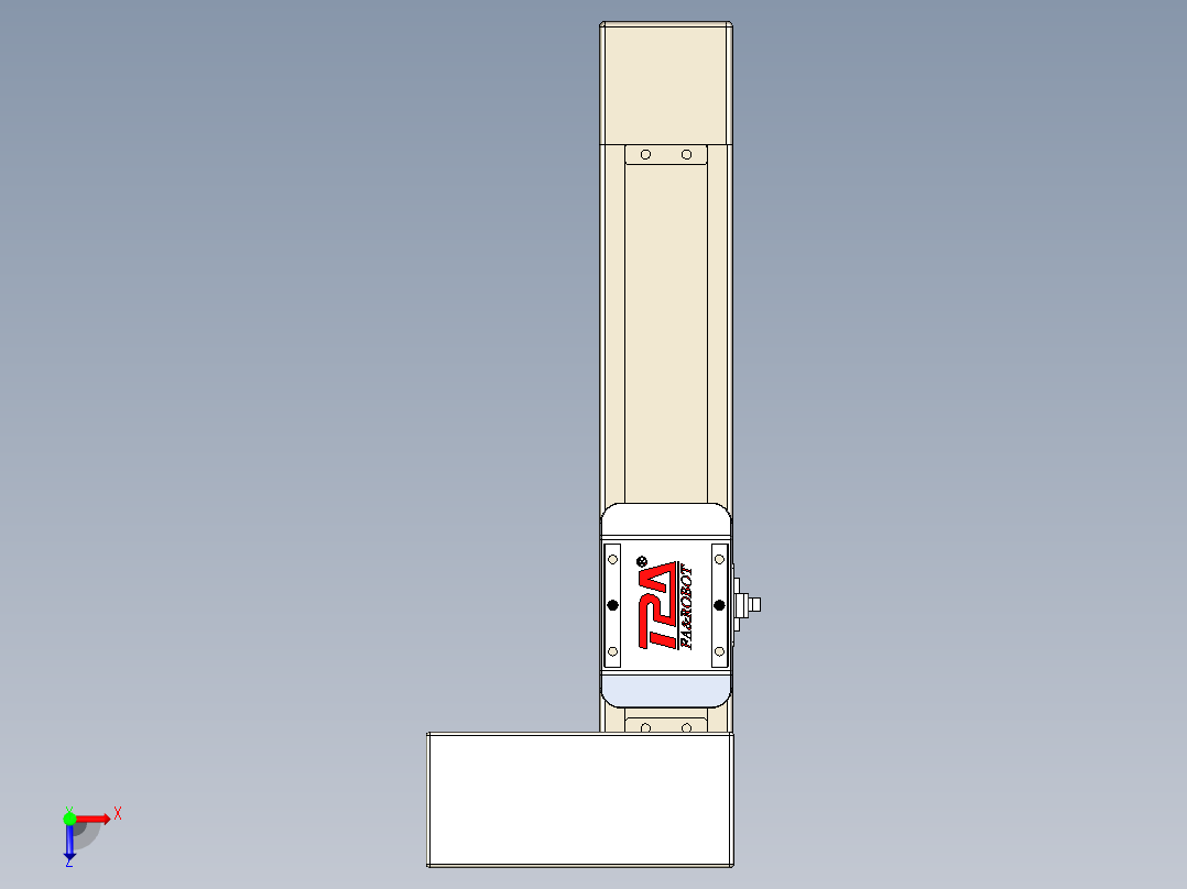 同步带全封闭直线模组TPA-HCB-65S-90-L150-ML-C-P10-N3俯视图