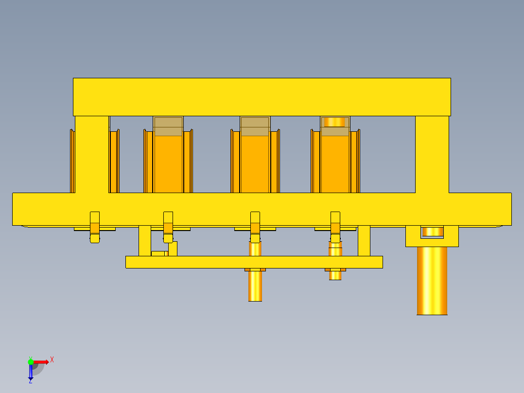 材料分拣装置俯视图