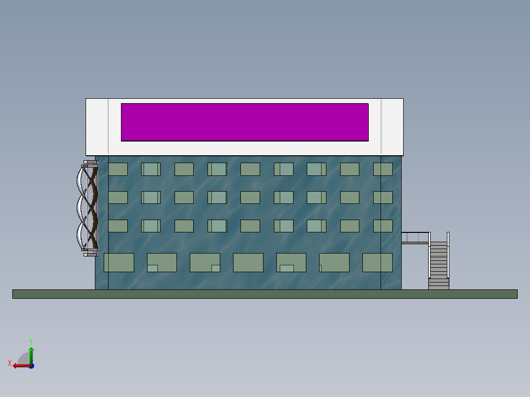 河北工业大学节能楼后视图