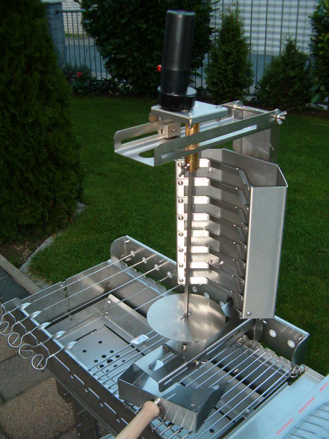 羊肉串烧烤架平面CAD设计图纸 dwg格式 PDF英文说明书