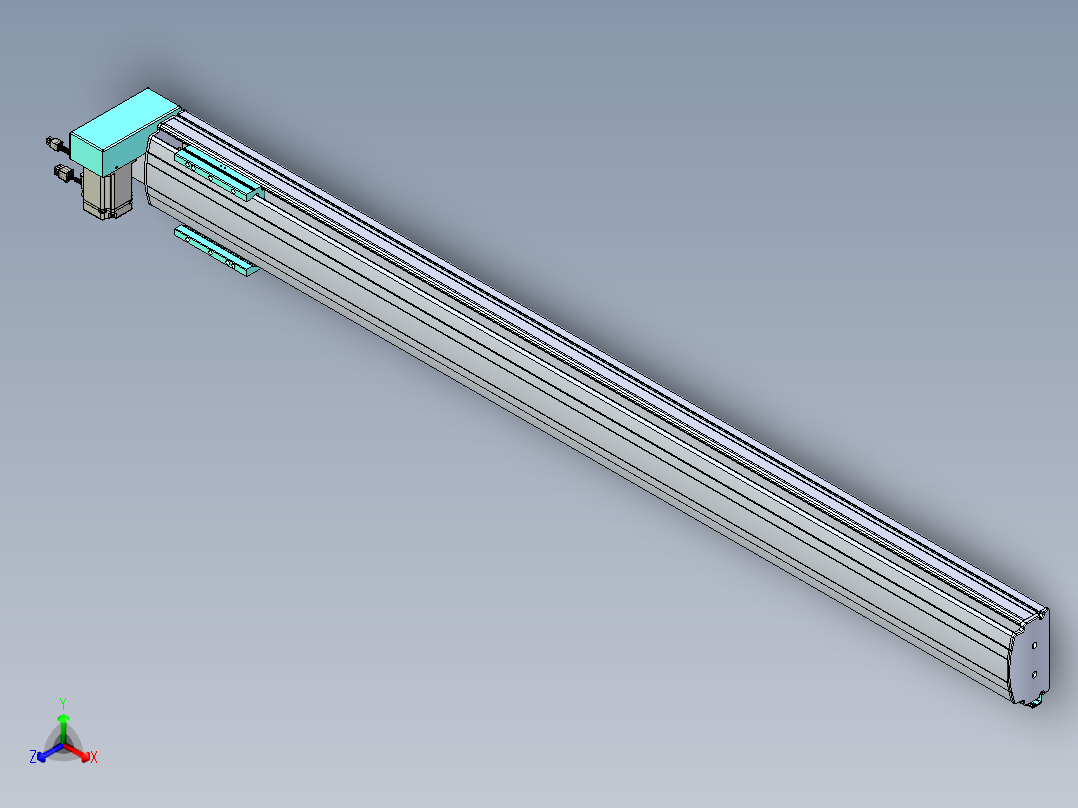 威洛博VBF同步带传动一般环境VBF14-L45-S1400-BRU-ZP40-C3正等轴测图