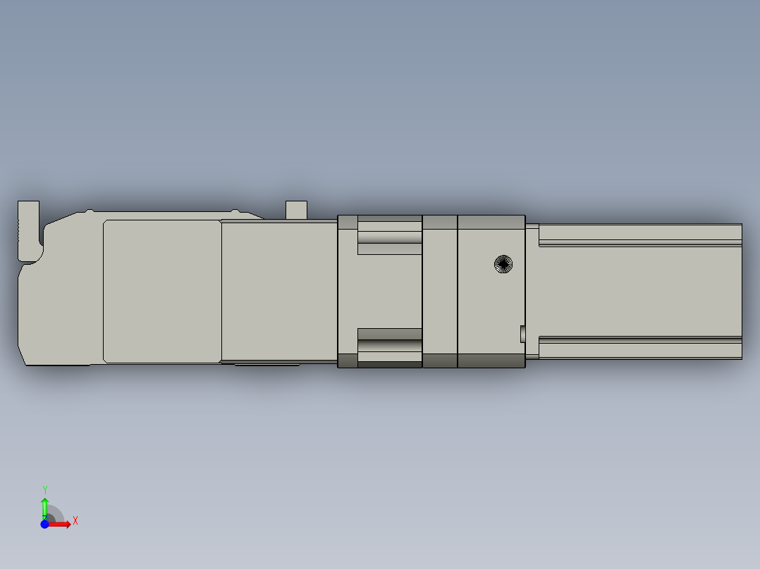 直线模组LHB17-L40-S600-L(B)设计图纸前视图