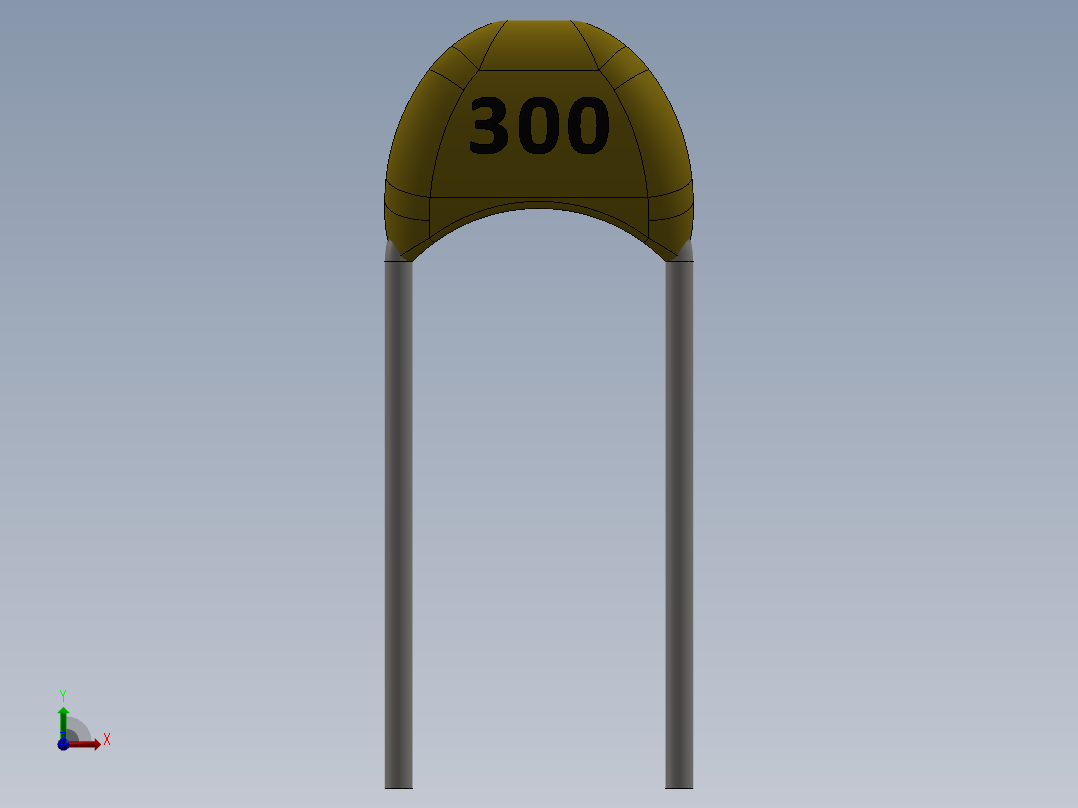 电容器 二极管 电阻器-Capacitor Ceramic 300 30pF主视图