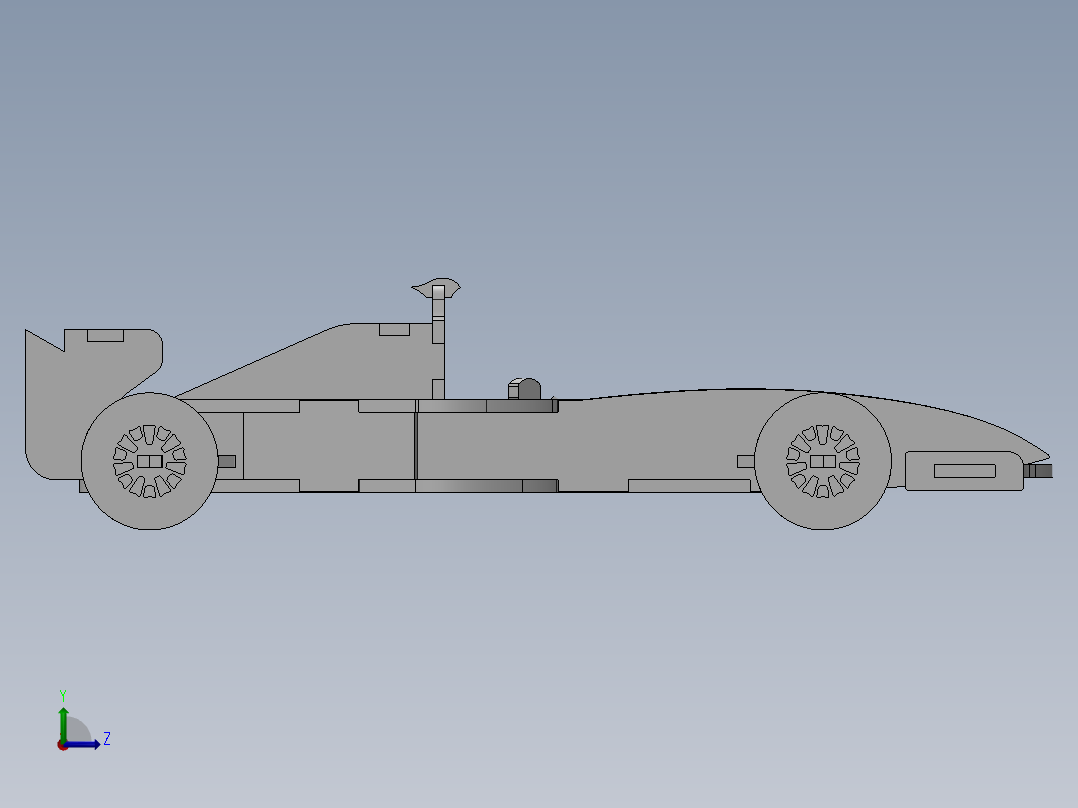 激光下料拼图赛车AutoCAD, Autodesk 3ds Max, OBJ, Parasolid, SOLIDWORKS 2016, STEP _ IGES左视图