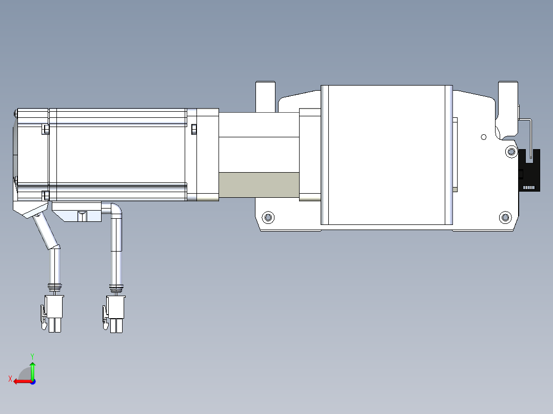 东锦同步带传动-直线滑台模组DH170B-L150-S500-BL-P400W-C3后视图