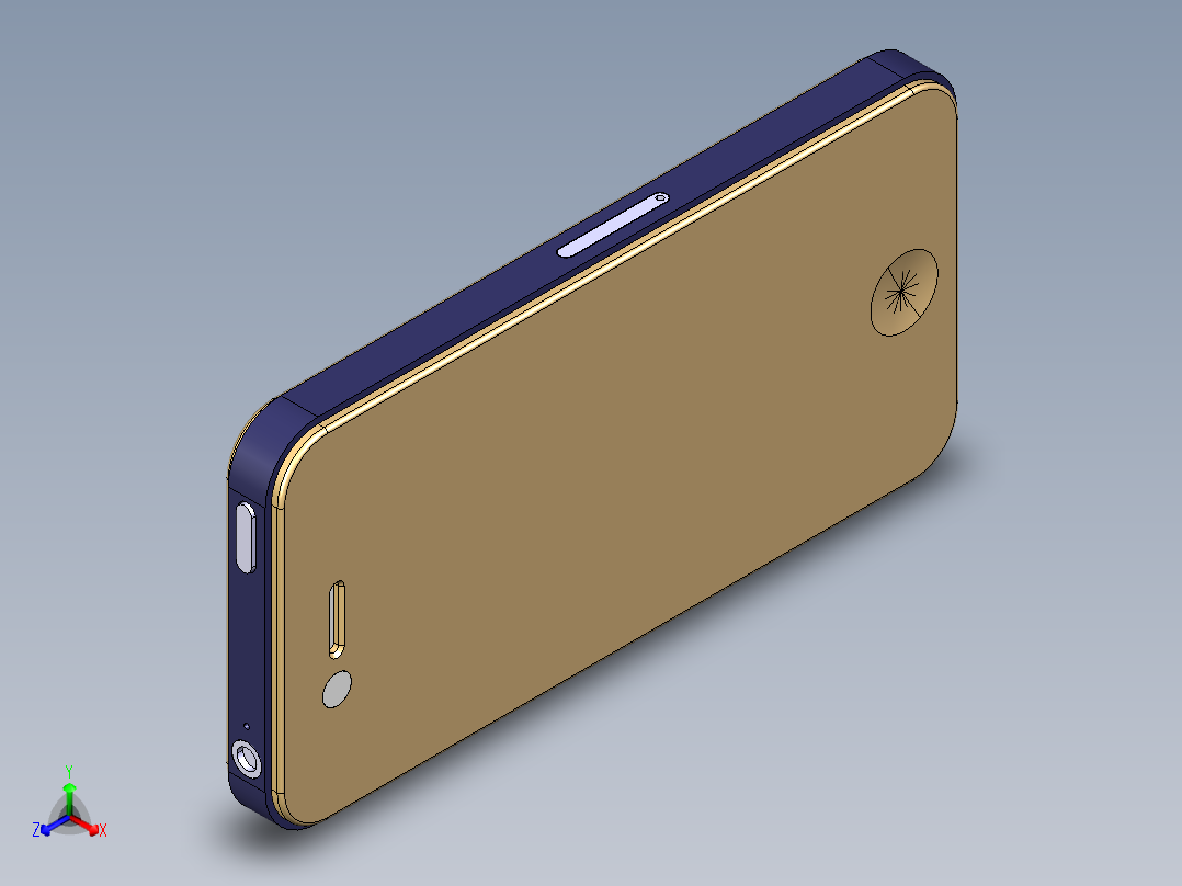 苹果iphone4s正等轴测图