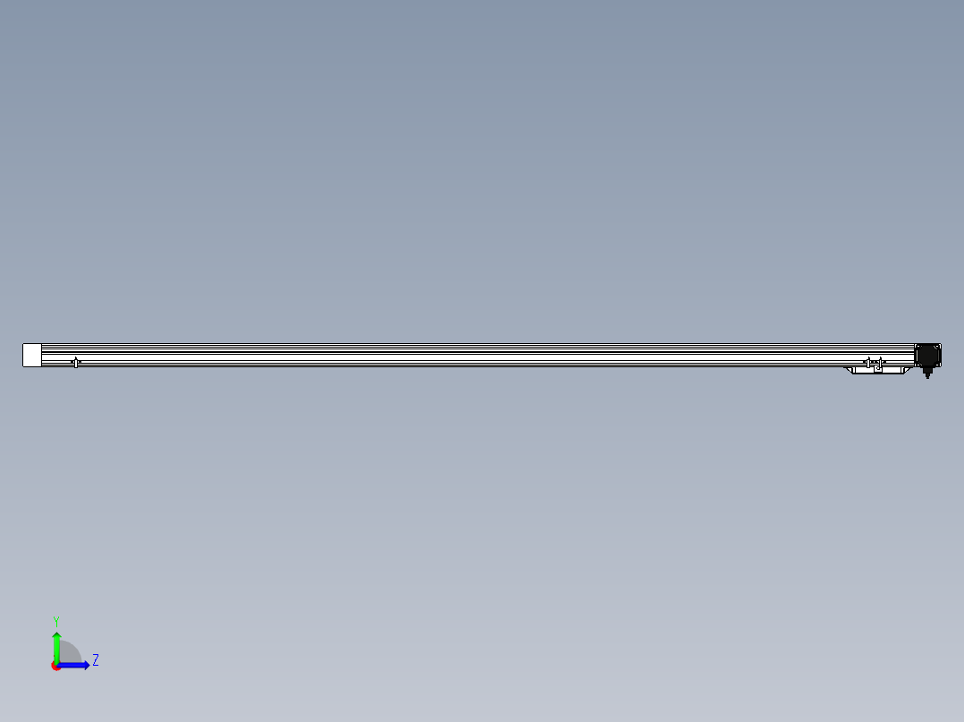 Toyo东佑达直线模组-M65M-X78-2100-L-M40-C4左视图