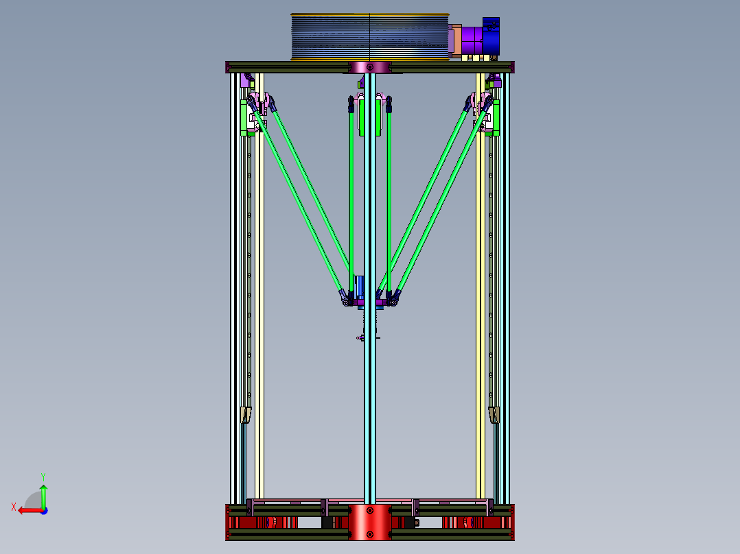 大型FDM定做delta并联臂整机后视图