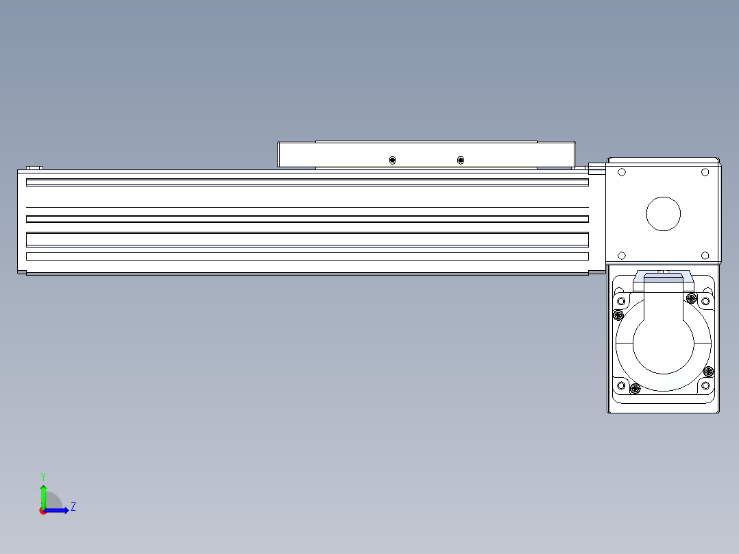 同步带全封闭直线模组TPA-HCB-120D-90-L100-RP-C-P40-N3左视图
