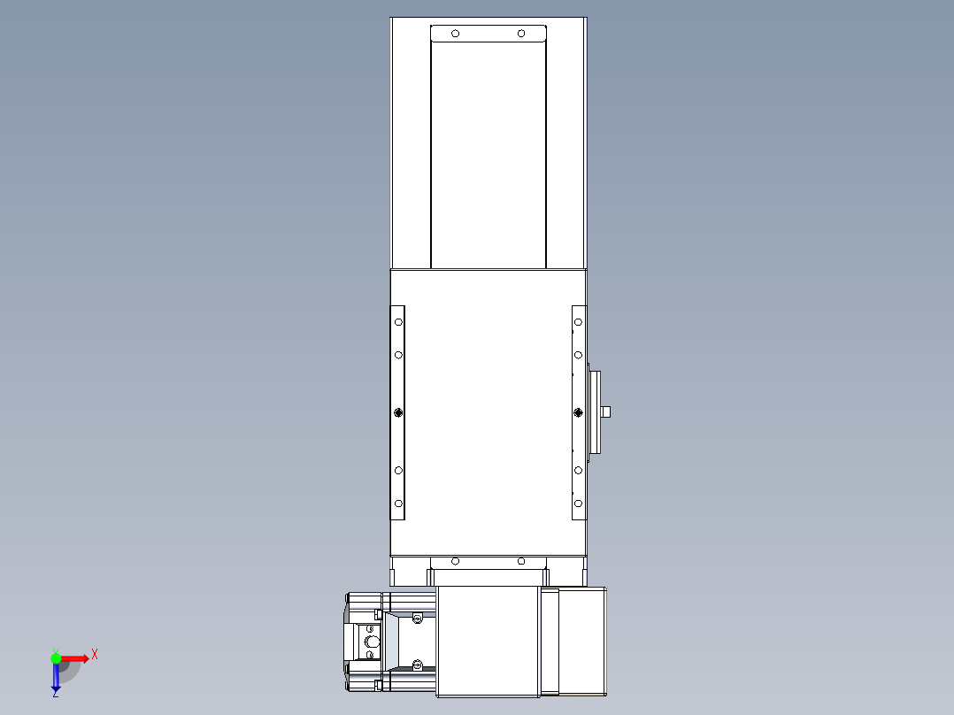 同步带全封闭直线模组TPA-HCB-120D-90-L100-RP-C-P40-N3俯视图