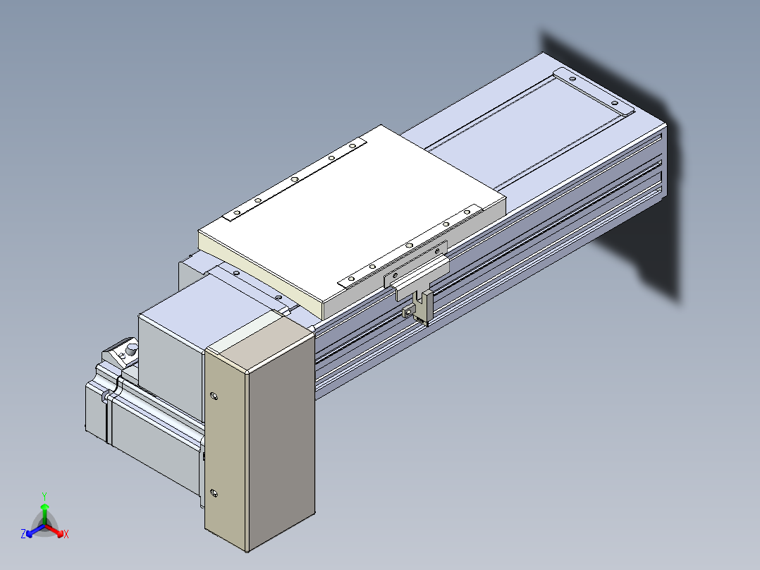 同步带全封闭直线模组TPA-HCB-120D-90-L100-RP-C-P40-N3正等轴测图