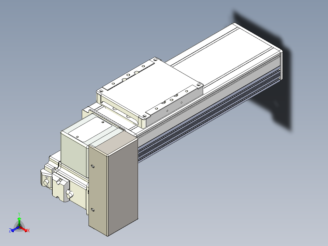同步带全封闭直线模组TPA-HCB-105D-90-L100-RP-C-P20-N3主视图