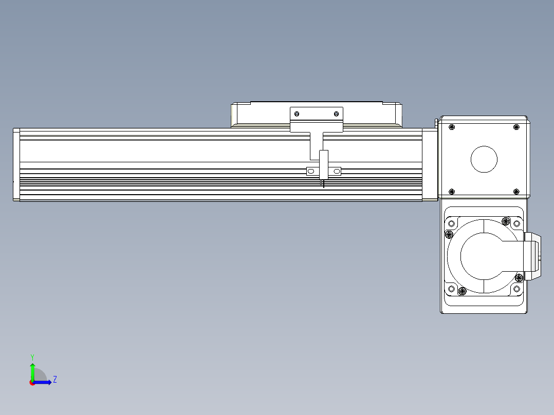 同步带全封闭直线模组TPA-HCB-105D-90-L100-RP-C-P20-N3左视图
