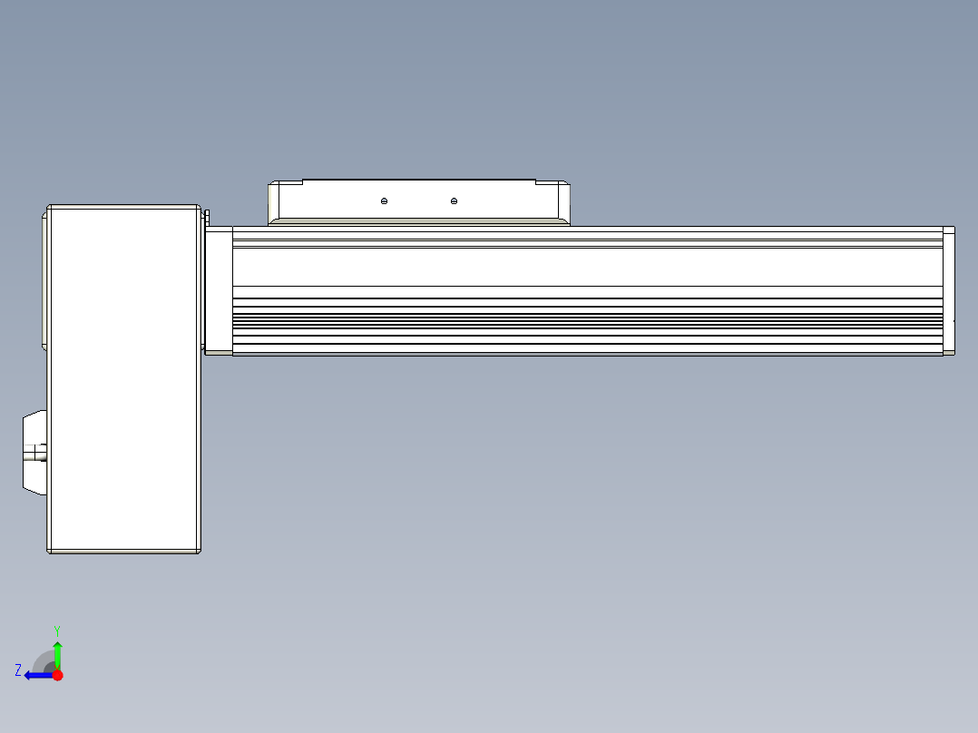 同步带全封闭直线模组TPA-HCB-105D-90-L100-RP-C-P20-N3右视图