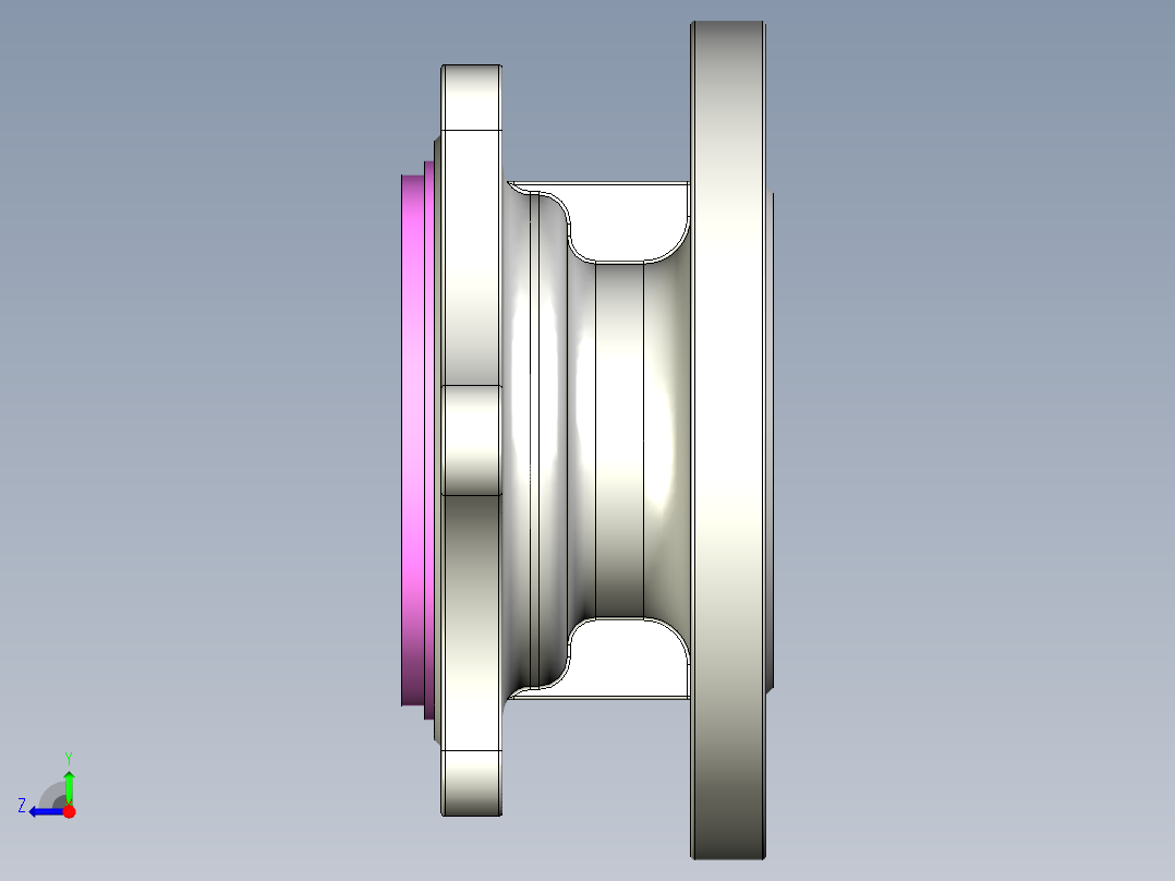 管道手动球阀-水管开关阀-手动阀门User Library-MD52C150DN65-2_MD52C150DN65.FCP右视图