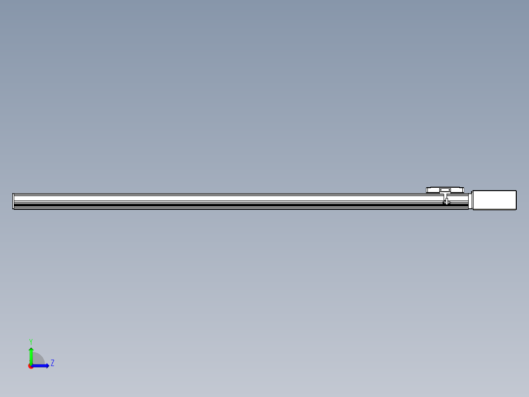 同步带全封闭直线模组TPA-HCB-105D-90-L1350-ML-Y-P20-N3左视图