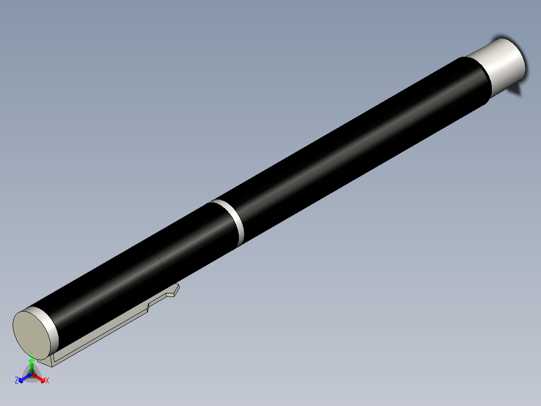 黑色圆珠笔模型主视图
