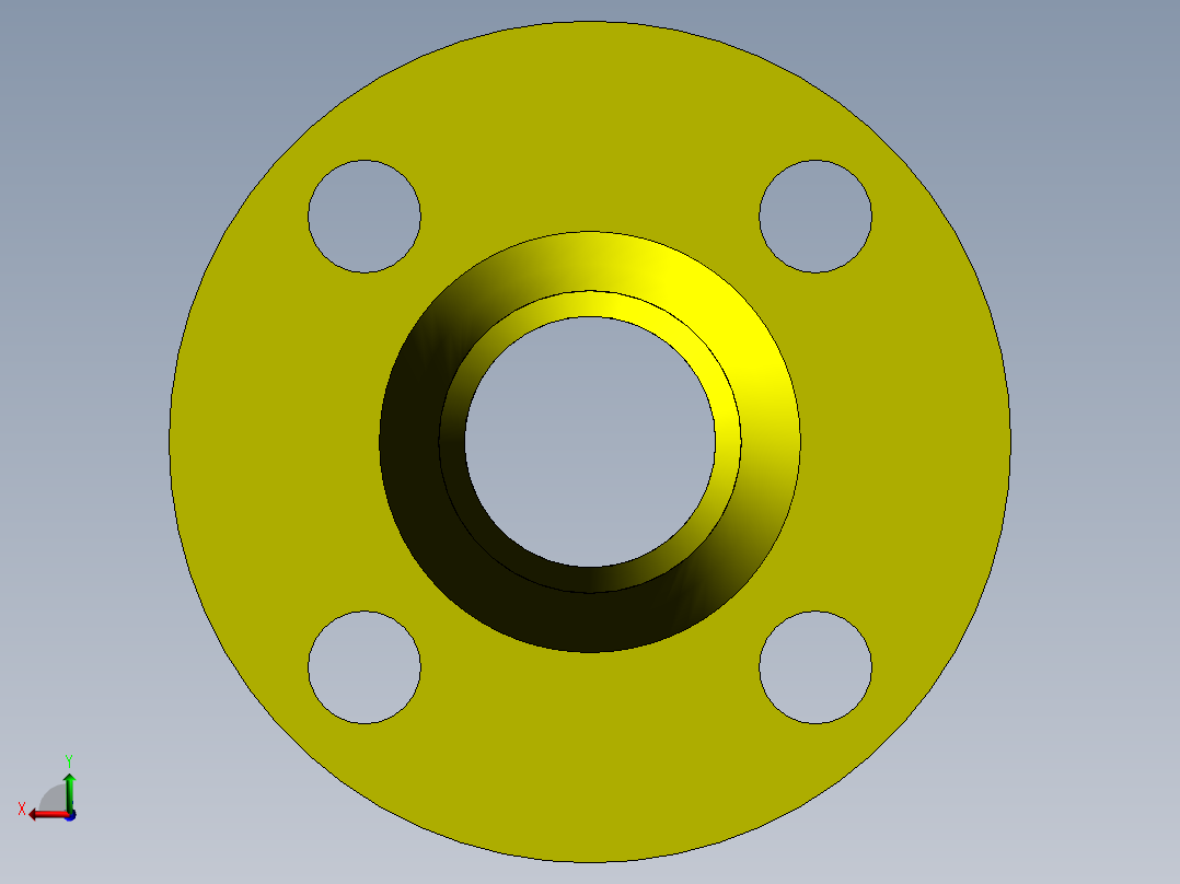 welding neck flange后视图