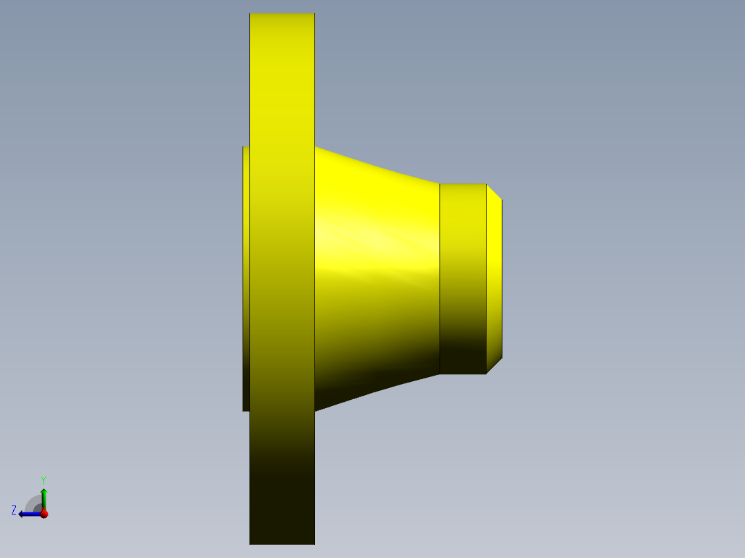 welding neck flange右视图