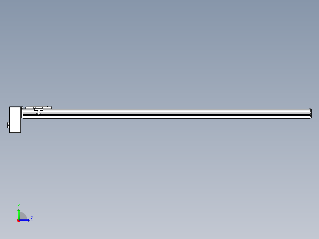 同步带全封闭直线模组TPA-HCB-110D-90-L1450-RP-Y-P40-N3左视图