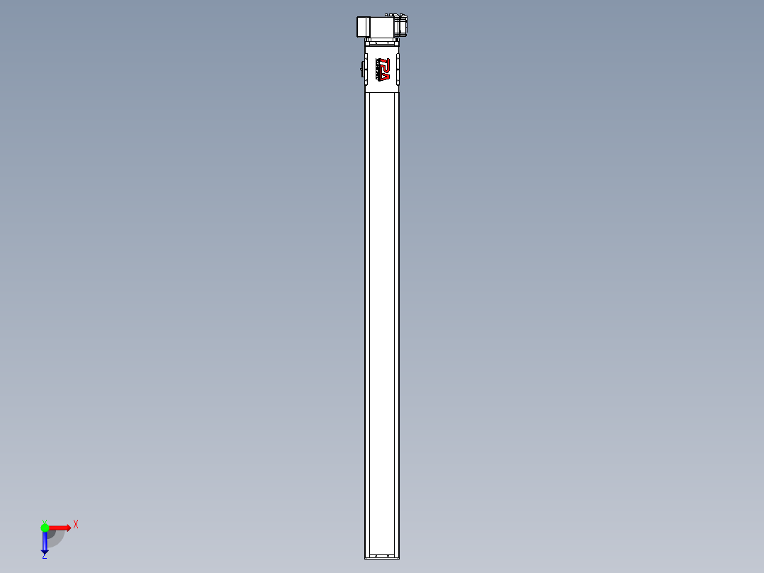 同步带全封闭直线模组TPA-HCB-110D-90-L1450-RP-Y-P40-N3俯视图