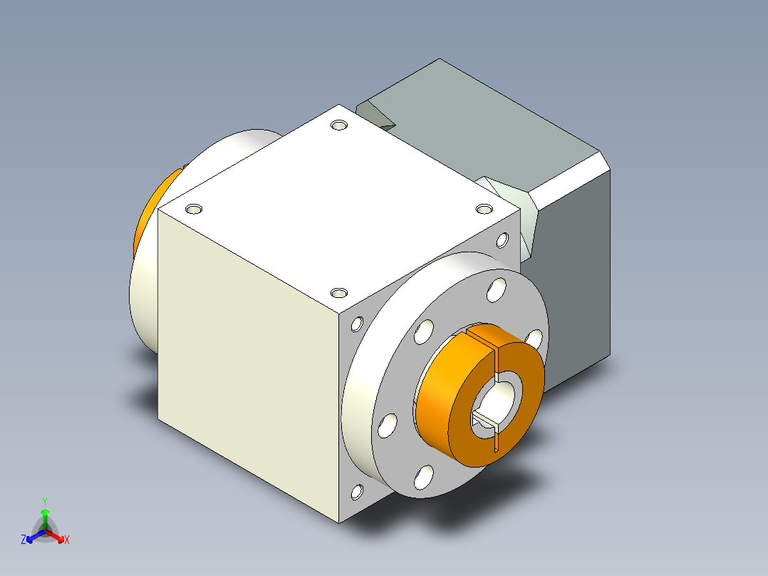 换向器PW90双边锁紧-1 19-70-90-M6.stp正等轴测图