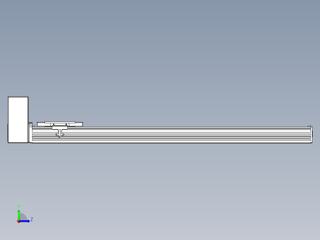 同步带全封闭直线模组TPA-HCB-110D-90-L700-RU-Y-P40-N3左视图