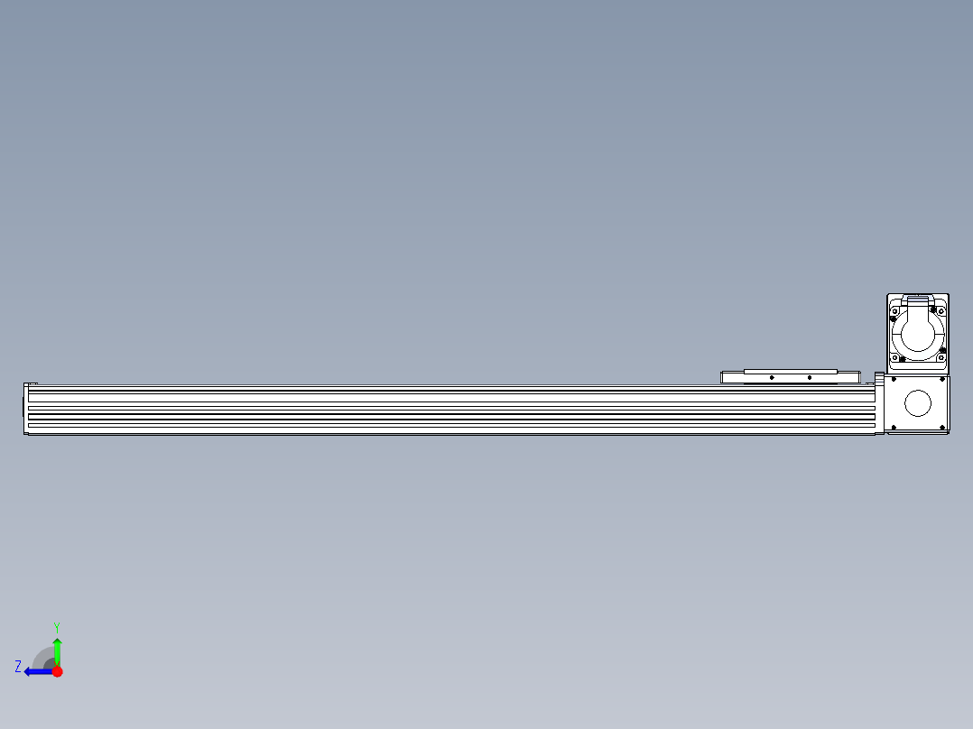 同步带全封闭直线模组TPA-HCB-110D-90-L700-RU-Y-P40-N3右视图