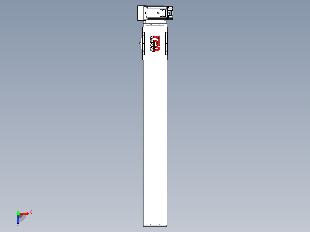 同步带全封闭直线模组TPA-HCB-110D-90-L700-RU-Y-P40-N3俯视图