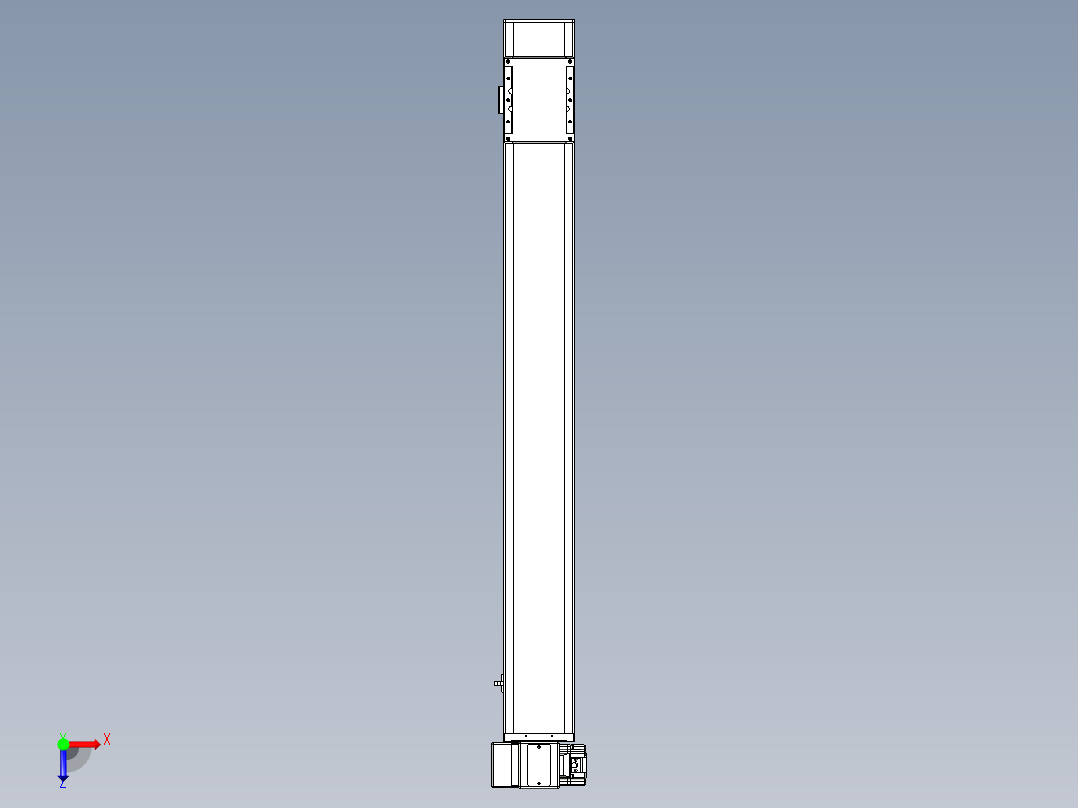 同步带全封闭直线模组TPA-HCB-105D-90-L850-LP-Y-P20-N3俯视图