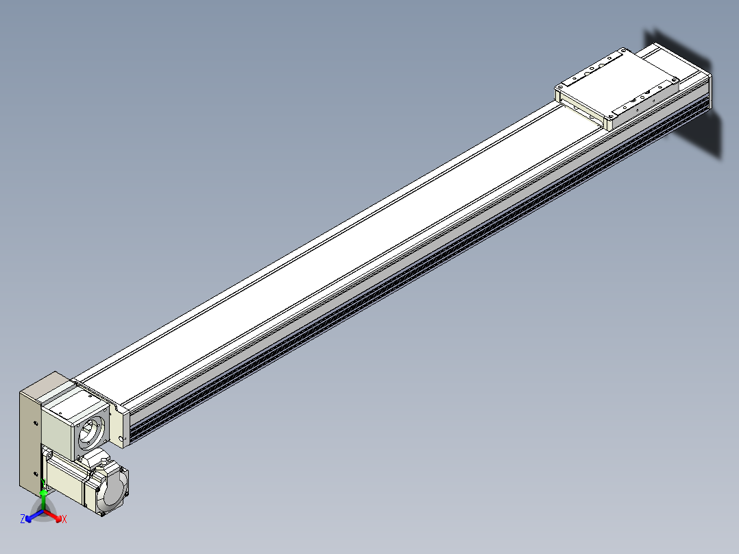 同步带全封闭直线模组TPA-HCB-105D-90-L850-LP-Y-P20-N3正等轴测图