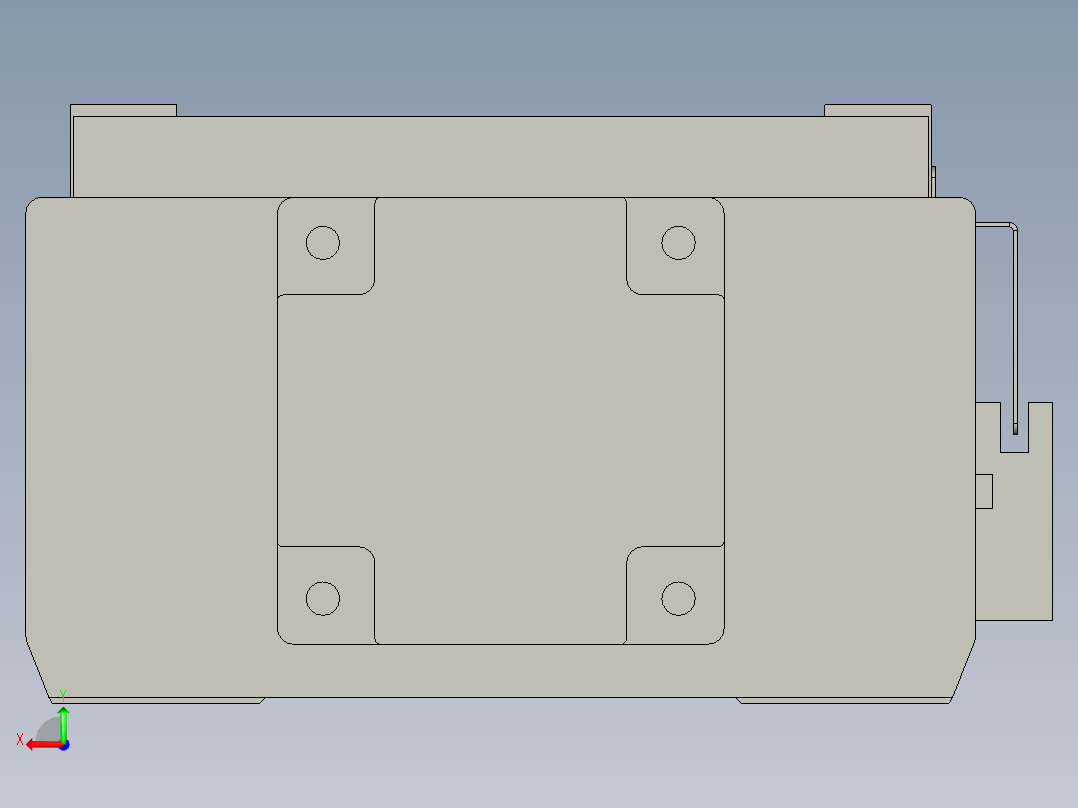 直线模组LHC17-S500-M设计图纸后视图