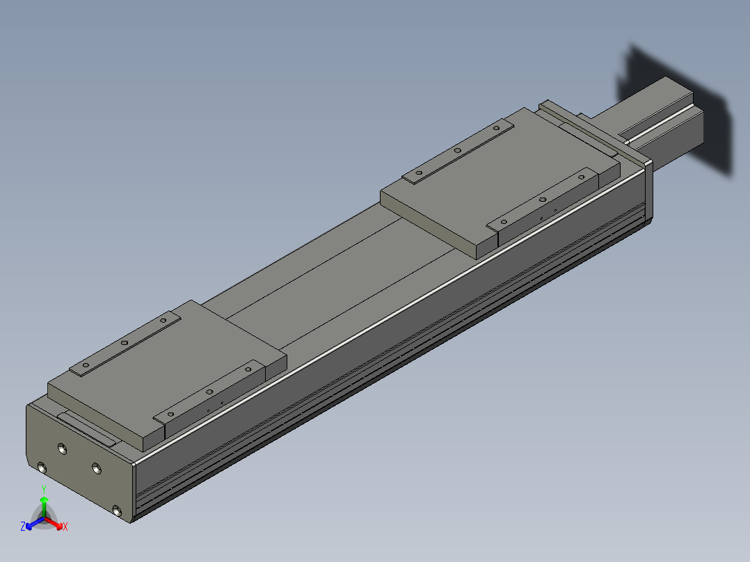 直线模组LHC17-S500-M设计图纸正等轴测图