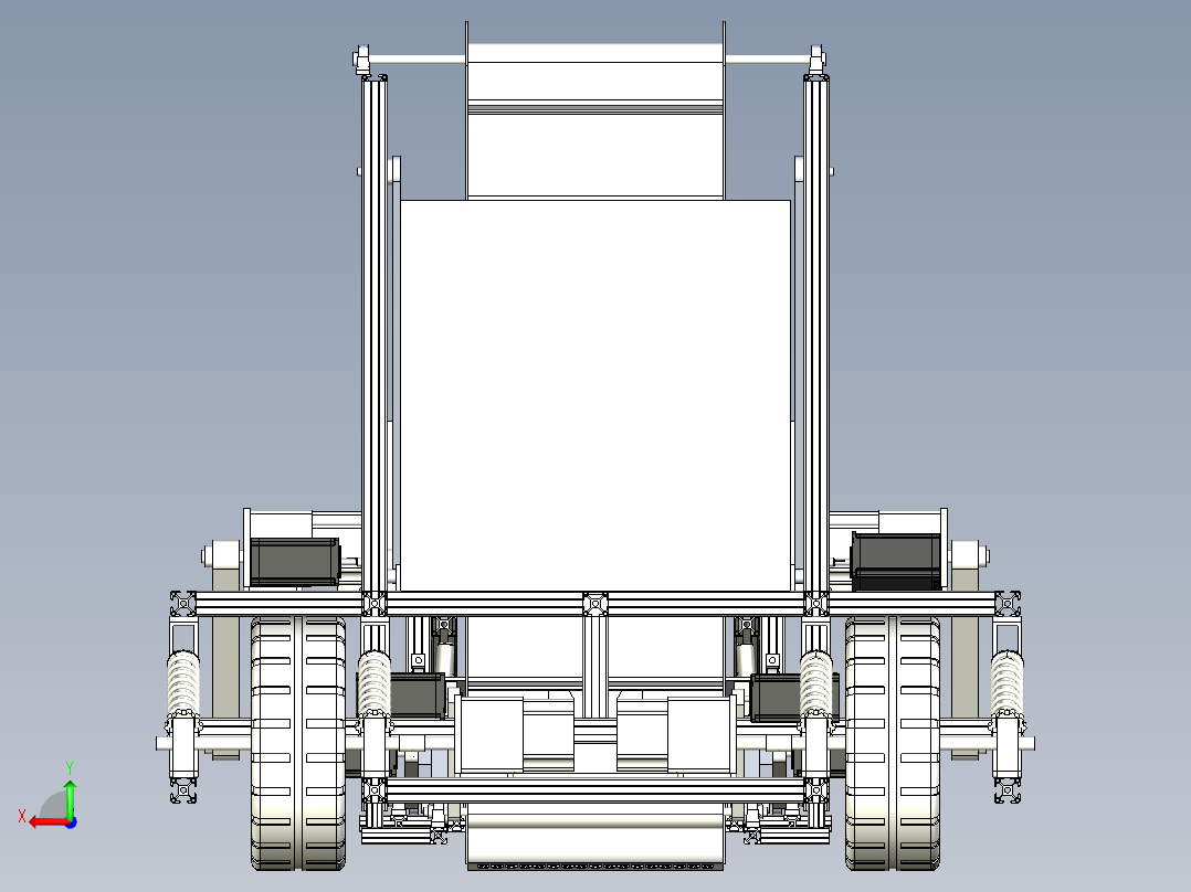 沙滩垃圾自动清理车后视图