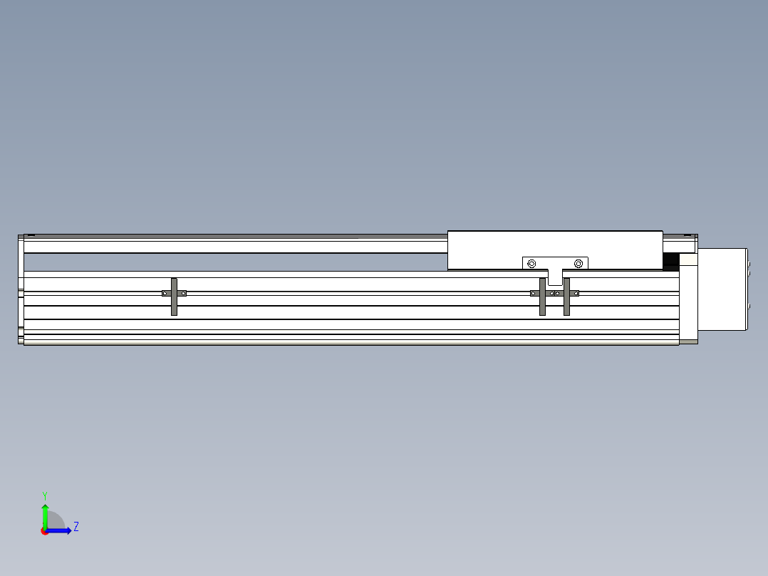Toyo东佑达直线模组-ETH22-400-BL-750W+煞車左视图