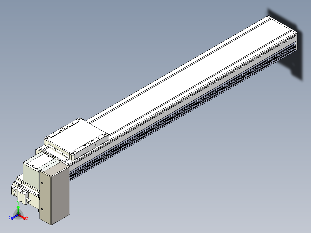同步带全封闭直线模组TPA-HCB-105D-90-L600-RP-C-P20-N3主视图