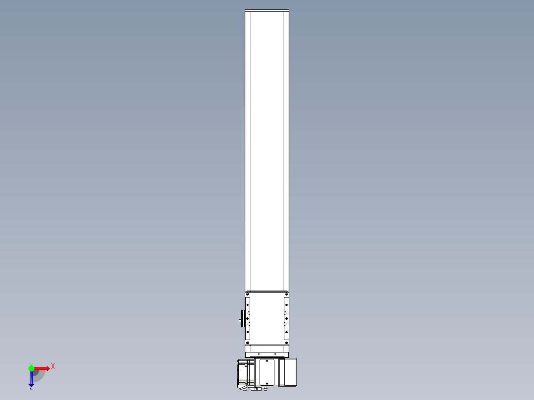 同步带全封闭直线模组TPA-HCB-105D-90-L600-RP-C-P20-N3俯视图