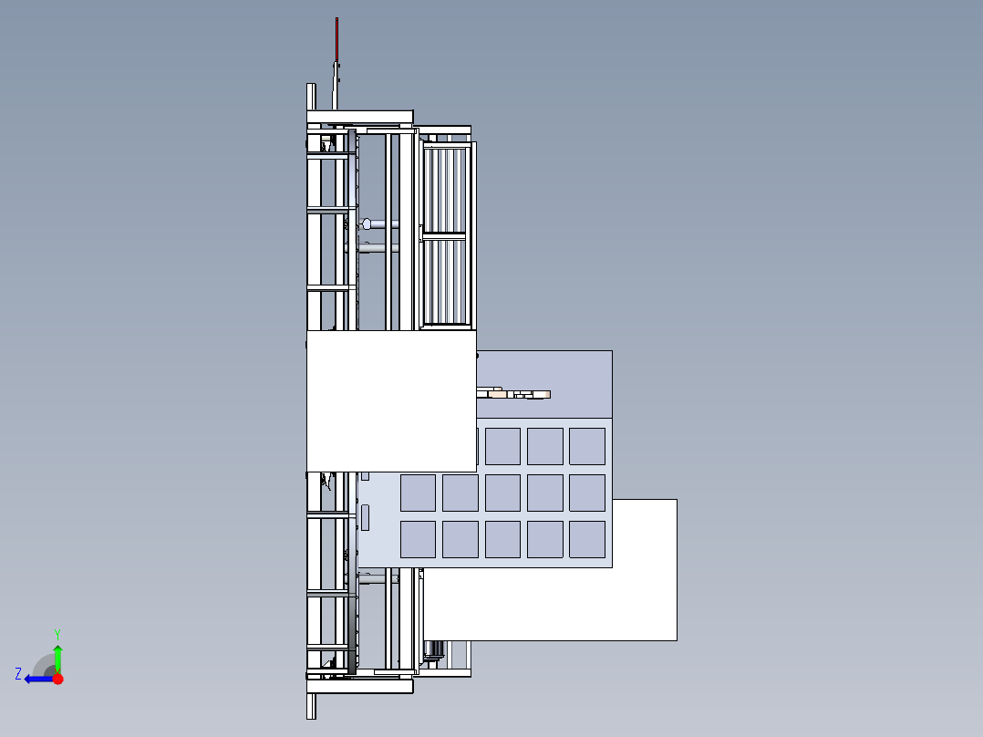 U型辊筒输送线右视图