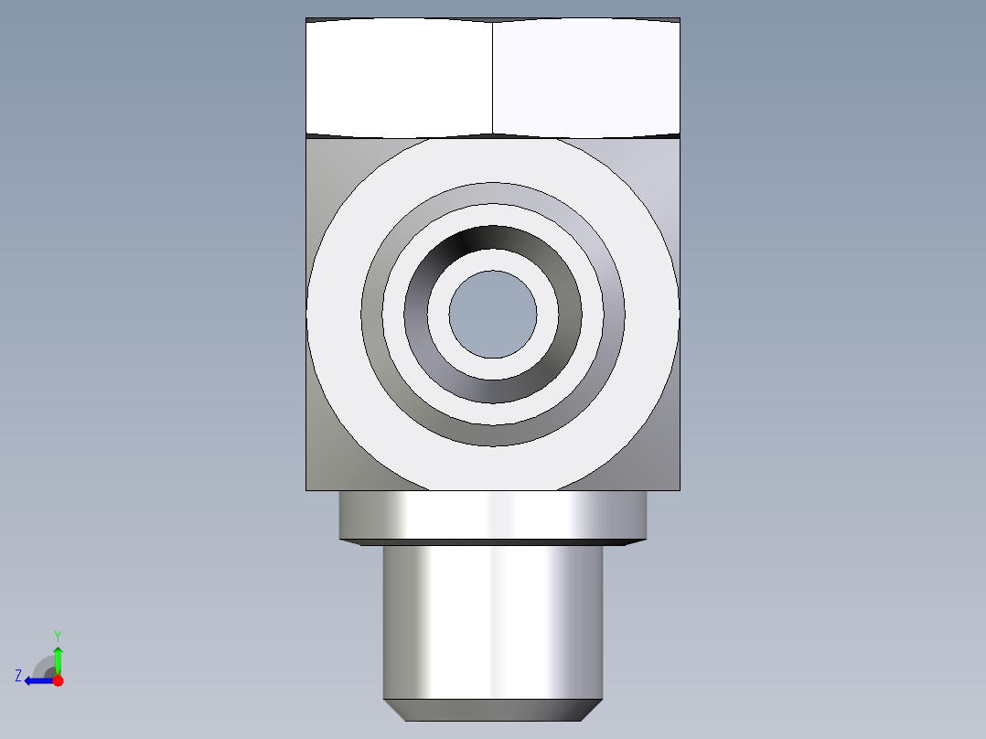 卡套式工业通用硬管接头EO_High_pressure_banjo_tee_TH06LMOMD71右视图