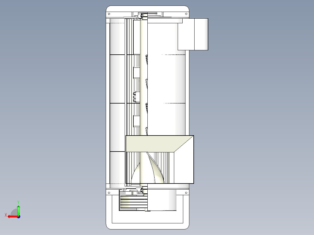 玉米脱粒机后视图