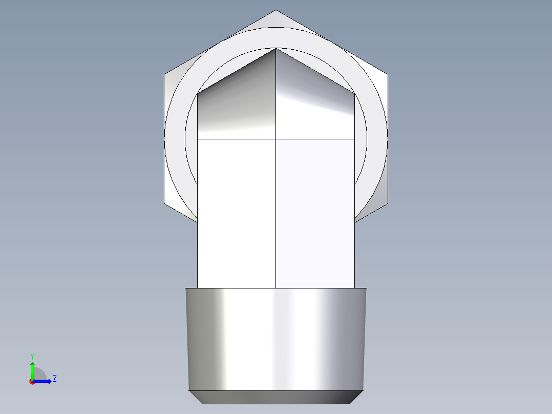 卡套式工业通用硬管接头EO_Male_stud_elbow_WE14SRCF左视图