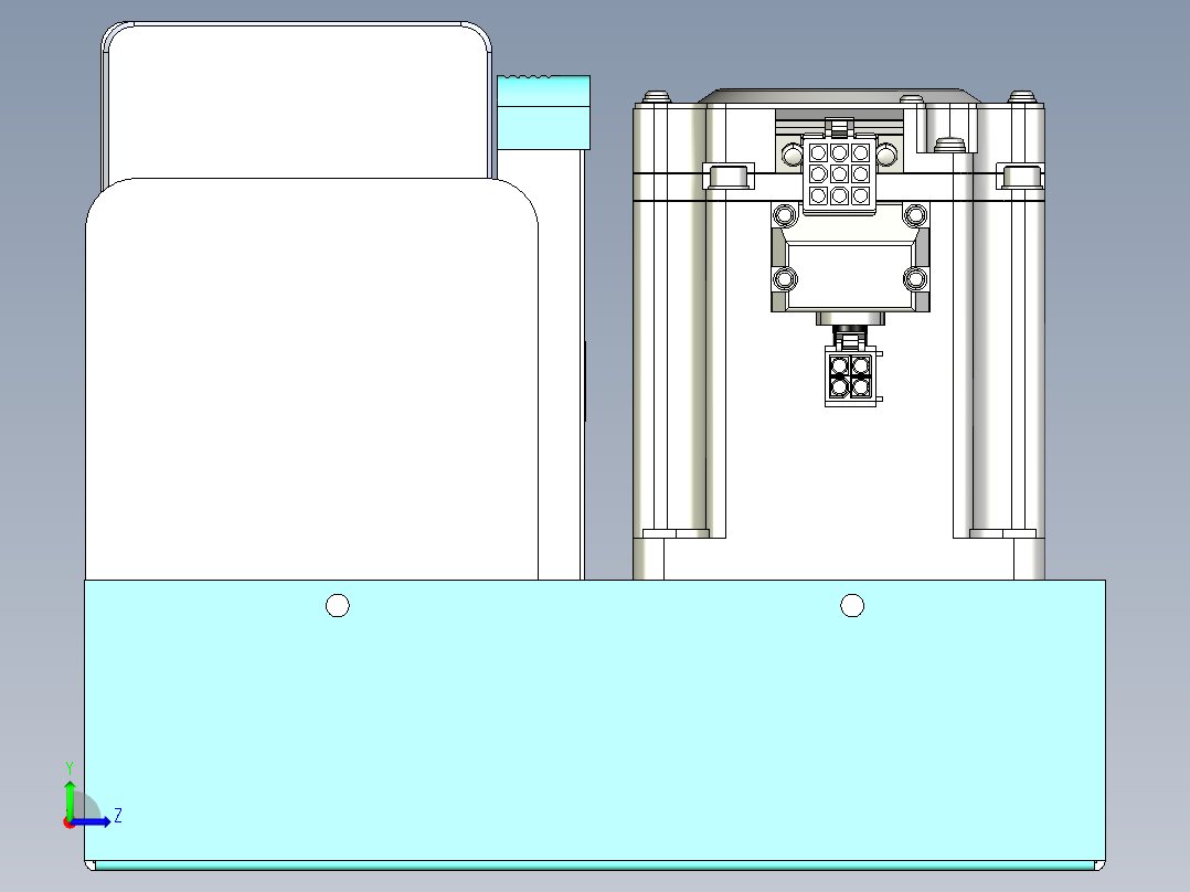 威洛博VBC同步带传动一无尘环境VBC14-L45-S250-BLU-ZP75-C3左视图