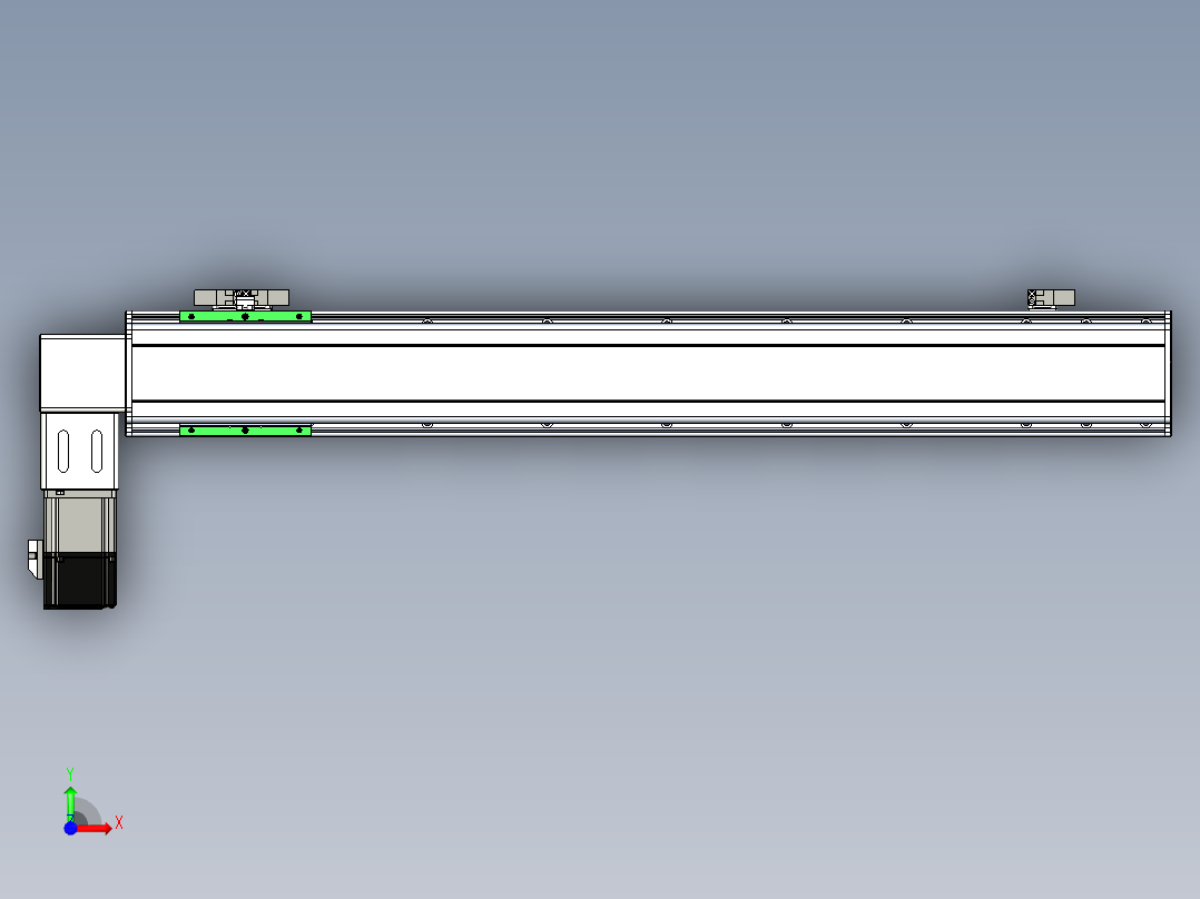 同步带滑台-半封闭B10-L90-S650-L-P40-D3前视图